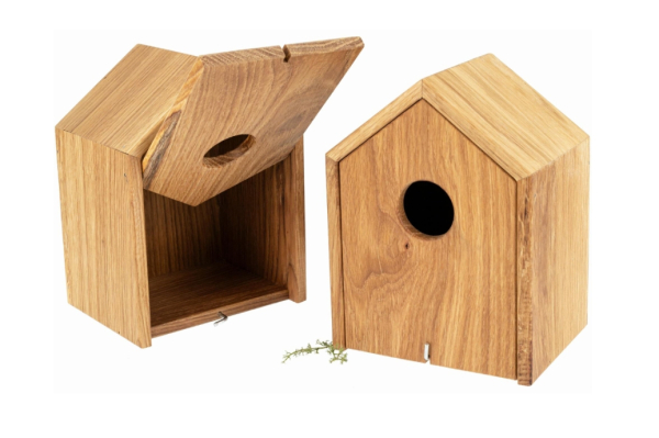 Nistkasten aus Eichenholz , Meisen Nistkasten